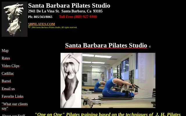 SB Pilates → Wild Rivers Pilates — 2004 · Santa Barbara