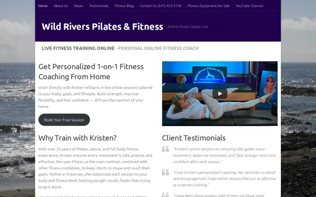 SB Pilates → Wild Rivers Pilates — 2026 · Gold Beach